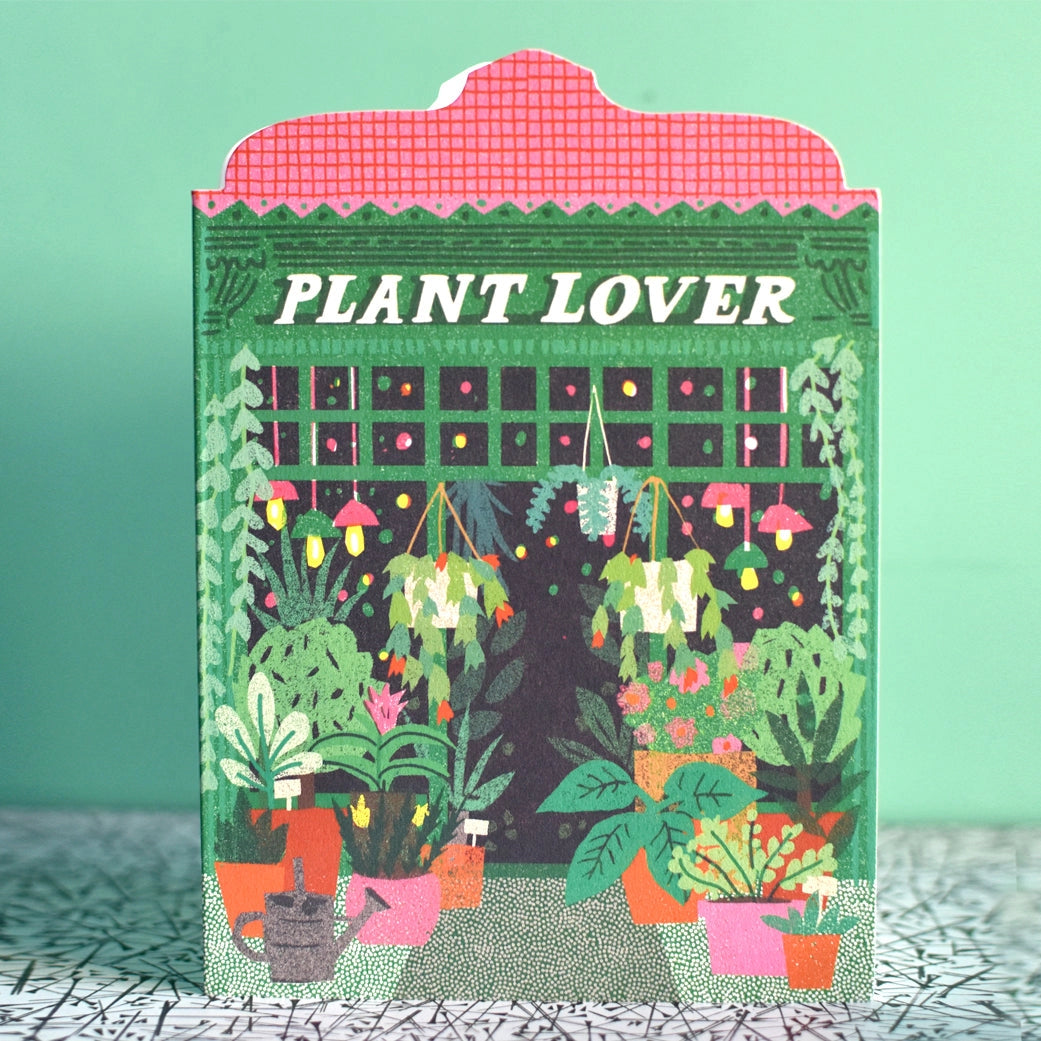 plant lover shop art card