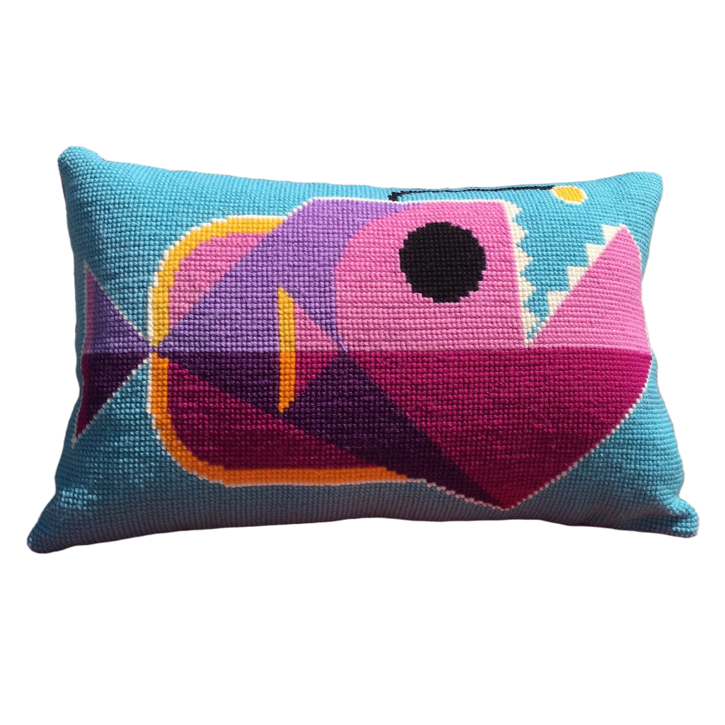 anglerfish cross stitch cushion kit