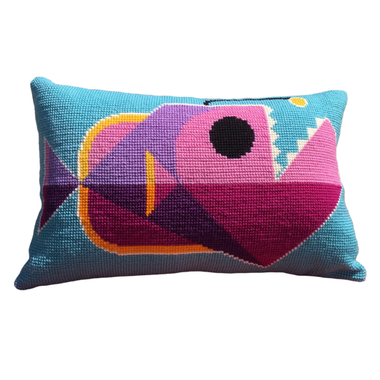 anglerfish cross stitch cushion kit