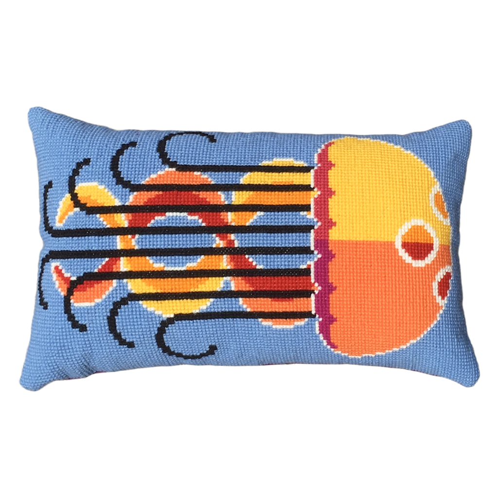 jellyfish cross stitch cushion kit