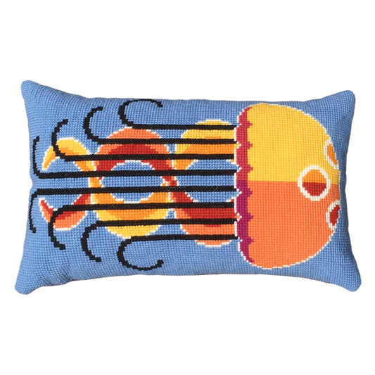 jellyfish cross stitch cushion kit