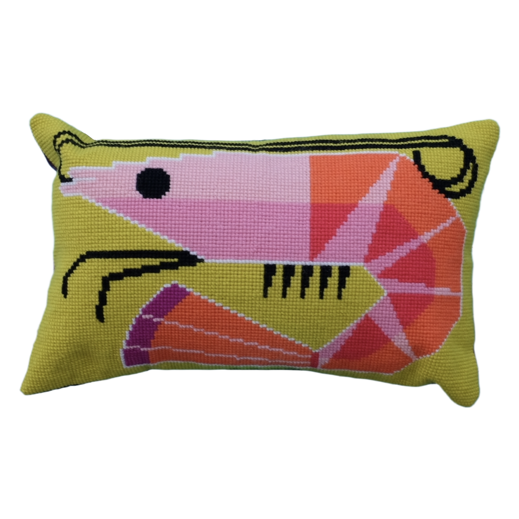 prawn cross stitch cushion kit